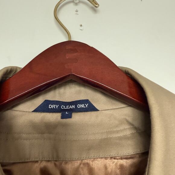 Vintage Chaps Ralph Lauren Trench Coat Large Thinsulate Lining Quiet Luxury Fall - Picture 7 of 15